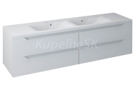 Sapho WAVE dvojumývadlová skrinka 180x50x48cm, biela (WA181)