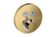 Hansgrohe Shower Select S,podomietkový termostat-ovládanie 2 spotrebiče, zlatá