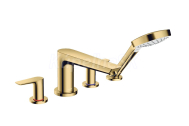 Hansgrohe 71748990 TALIS E 4-otvorová vaňová batéria, leštený vzhľad zlata
