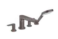 Hansgrohe 71748340 TALIS E 4-otvorová vaňová batéria, kefovaný čierny chróm