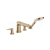 Hansgrohe 71748140 TALIS E 4-otvorová vaňová batéria, kefovaný bronz