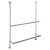 Sapho Závesný držiak uterákov na sprchovú zástenu 600x730x125mm, chróm