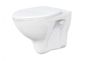 Cersanit ARES WC misa závesná 35,5x52x37,5cm +WC sedátko Polyprop Biela K588-003+TK001-007