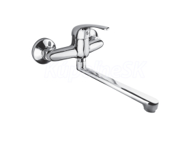 Mereo Drezová nástenná batéria, Lila, 150 mm, s ramienkom plochým rovným 210 mm, chróm
