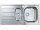 Grohe Drezy - Drez K200 s automatickým odtokom, 965x500 mm, kefovaná nerezová 31564SD1