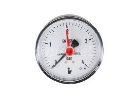 Klum Tlakomer 63 mm, 0 - 4bar, zadný vývod 1/4