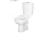 Cersanit ARTECO WC-Kombi CleanOn, vodor.odpad,3/5l spodný prív. +WC sed.DUR,SC,EO K667-056