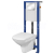 Cersanit AQUA 02 Podomietkový SET +WC závesné CARINA+sedátko DP SC+tlačítko chr.lesk