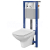 Cersanit AQUA 22 Podomietkový SET +WC závesné CARINA+sed.Slim DP SC+tlačítko chr.lesk
