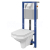 Cersanit AQUA 22 Podomietkový SET +WC závesné EASY+sed. DP SC+tlačítko chr.lesk S701-203