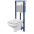 Cersanit AQUA 22 Podomietkový SET +WC závesné COMO+sed.Slim DP SC+tlačít.chr.lesk S701-204