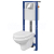Cersanit AQUA 02 Podomietkový SET +WC závesné DELFI+sed. DP SC+tlačítko chr.lesk S701-217