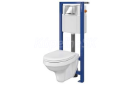 Cersanit AQUA 02 Podomietkový SET +WC závesné DELFI+sed. DP SC+tlačítko chr.lesk S701-217