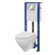 Cersanit AQUA 02 Podomietkový SET +WC závesné MILLE+sed.antib. DP SC+tlačítko chr.lesk