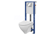 Cersanit AQUA 02 Podomietkový SET +WC závesné MILLE+sed.antib. DP SC+tlačítko chr.lesk