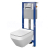 Cersanit AQUA 22 Podomietkový SET +WC závesné CREA+sed.Slim DP SC+tlačít.chr.lesk S701-452