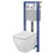 Cersanit AQUA 22 Podomietkový SET +WC CITY Square+sed. DP SC+tlačítko chr.lesk S701-450