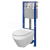 Cersanit AQUA 22 Podomietkový SET +WC závesné CREA+sed. DP SC+tlačítko chr.lesk S701-451