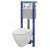 Cersanit AQUA 22 Podomietkový SET +WC závesné MILLE PLUS+sed. DP SC+tlač.chr.lesk S701-461
