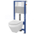 Cersanit AQUA 52 Podomietkový SET +WC závesné CREA oválne+sed. Slim duro SC+tlač. biele sk