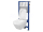 Cersanit AQUA 52 Podomietkový SET +WC závesné CREA SQUARE+sed.Slim duro SC+tlač. chr.lesk