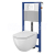 Cersanit AQUA 52 Podomietkový SET +WC závesné CASPIA+sed.Slim DP SC+tlač. biele sklo