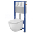 Cersanit AQUA 52 Podomietkový SET +WC závesné CASPIA+sed.Slim duro SC+tlačítko chróm lesk