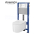 Cersanit AQUA 52 Podomietkový SET +WC závesné INVERTO+sed.Slim duro SC+tlačítko biele sklo