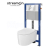 Cersanit AQUA 52 Podomietkový SET +WC závesné INVERTO+sed.Slim duro SC+tlačítko chróm lesk