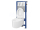 Cersanit AQUA 52 Podomietkový SET +WC závesné INVERTO+sed.Slim duro SC+tlačítko chróm lesk