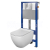 Cersanit AQUA 52 Podomietkový SET +WC závesné VIRGO+sed.Slim DP SC+tlačítko chróm lesk