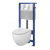 Cersanit AQUA 52 Podomietkový SET +WC závesné ZEN+sed. DP SC+tlačítko chróm lesk, S701-411