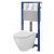 Cersanit AQUA 52 Podomietkový SET +WC závesné CITY oválne+sed. Slim duro SC+tlač.chr.lesk
