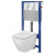 Cersanit AQUA 52 Podomietkový SET +WC závesné CITY SQUARE+sed. duro SC+tlač. chróm lesk