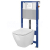 Cersanit AQUA 52 Podomietkový SET +WC závesné CITY SQUARE+sed. duro SC+tlač. biele sklo