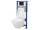 Cersanit AQUA 52 Podomietkový SET +WC závesné CITY SQUARE+sed. duro SC+tlač. čierne sklo