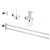 GROHE Essentials Cube 40847001 Súprava doplnkov do kúpeľne 4 v 1, Chróm