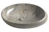 Sapho DALMA keramické umývadlo 68x16,5x44 cm, grigio
