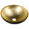 Sapho MURANO BLACK-GOLD sklenené umývadlo 40x14cm, zlata/čierna