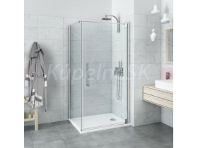 Roth HIPI2 90cm Dvere sprchové 1-krídlové pre rohový sprch.kút, profil Brillant, Číre sklo