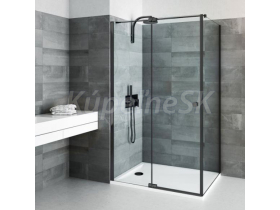 Roth BIPF2 120cm Dvere sprchové 1-krídlové pre rohový sprch.kút, profil Čierny, Číre sklo