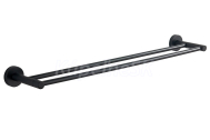 Aqualine SAMBA dvojitý držiak uterákov 600mm, čierna SB211