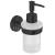 Aqualine SAMBA dávkovač mydla 150ml, mliečne sklo, čierna