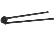 Aqualine SAMBA držiak uterákov otočný dvojitý 450mm, čierna SB221