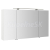 Sapho RIWA galérka s LED osvetlením, 121x70x17cm, 3x dvierka, biela lesk