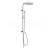 Mereo Sprchový set Quatro s tyčou, hadicou, ručnou a hlav. hranatou sprchou, slim, nerez C