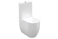 Kerasan FLO WC-kombi, spodný/zadný odpad, biela