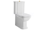 Kerasan WALDORF WC-kombi, spodný/zadný odpad, biela-bronz