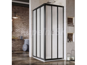 Ravak Sprchové dvere pre rohový sprchový kút  ASRV3-75-198 čierna, pearl + CLEANER čistič