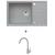 Alveus MERYLL 130 SET kuchynský granit. drez so sifón. 78x48 + batéria ROXA - Beton
